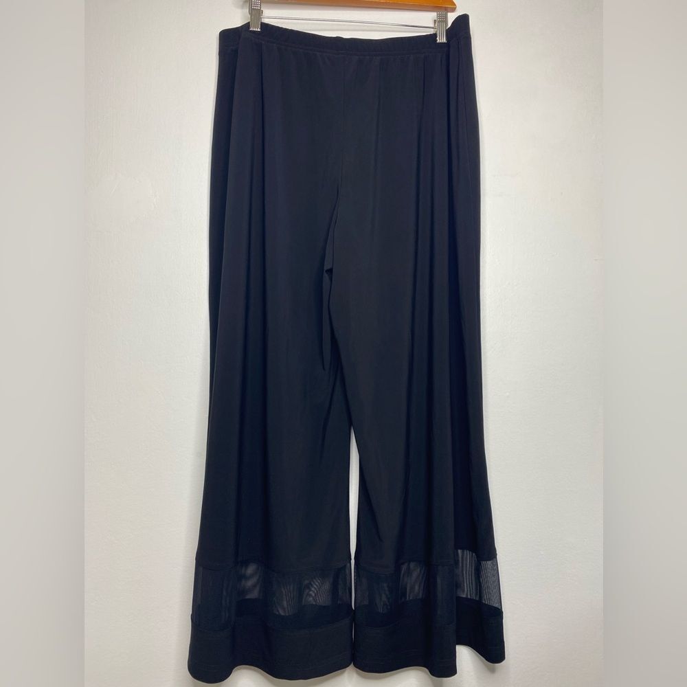 Slinky High Rise Wide-Leg Pants Size 16 Elegant Comfy Festive Cropped